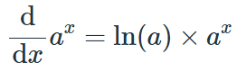 Рис. 3. Константа пропорциональности равна натуральному логарифму основания показателя степени.