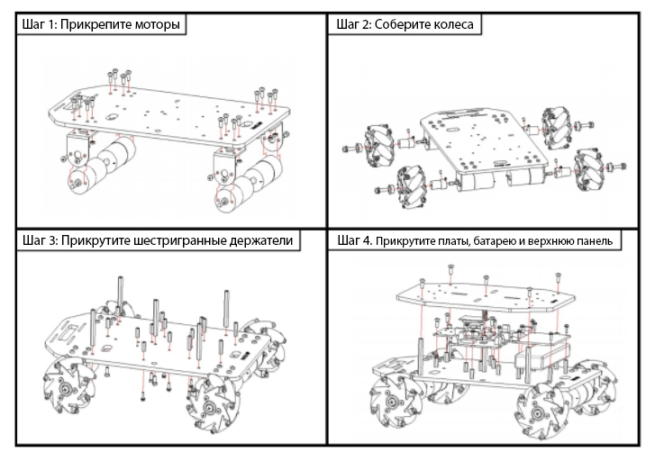 Файл:4WD Mecanum Wheel Robot Kit Assembly Instructions.jpg