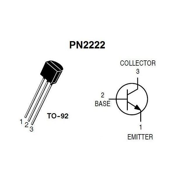 Рис.2. Распиновка транзистора PN2222