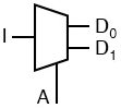 Рис. 1. Схемное обозначение демультиплексора.