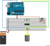 Управление DC-мотором при помощи Arduino и драйвера моторов