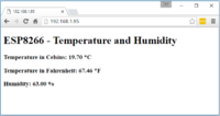 Отображение температуры в браузере с помощью чипа ESP8266 и датчика DHT11/DHT22
