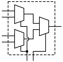 Рис. 4. Схема мультиплексора от-4-до-1. Или это схема демультиплескора!?