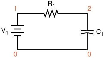 Рис. 4. Зарядно-разрядная цепь с указанием электрически общих точек.