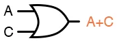 Рис. 6. Подвыражение «A + C», являющееся логическим элементом ИЛИ.