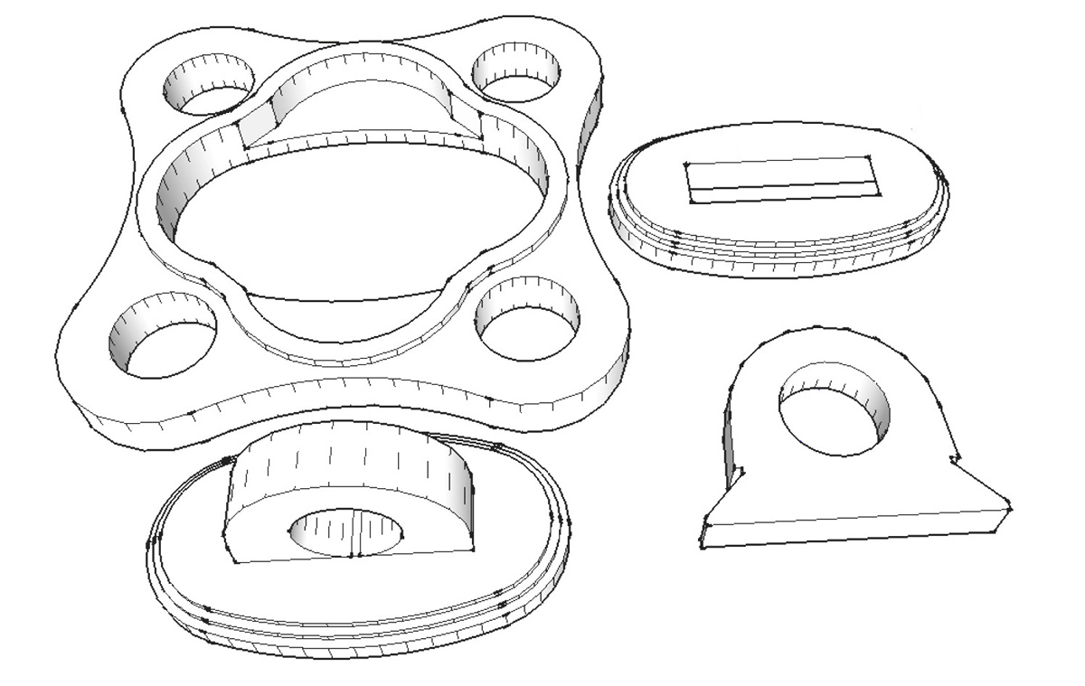 Кольцо и две разные версии замка: односоставная и двусоставная