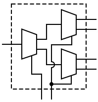 Рис. 7. Схема демультиплексора от-1-до-4.