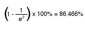Рис. 4. Уравнение для определения точных процентов по прошествии двух постоянных времени.