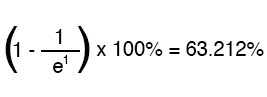 Рис. 3. Уравнение для определения точных процентов по прошествии одной постоянной времени.