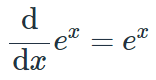 Рис. 4. Производная от e^x равна e^x.