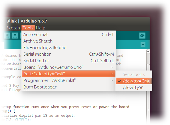 Linux com port. Arduino Linux.