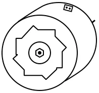 Рис. 2. Иллюстрация: условное изображение альтернатора (автомобильного генератора переменного тока).