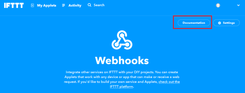 Файл:Ifttt webhooks service main page 1.PNG