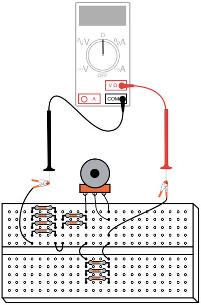 Рис. 7. Иллюстрация: добавление параллельных и последовательных резисторы позволяет варьировать диапазон потенциометра.