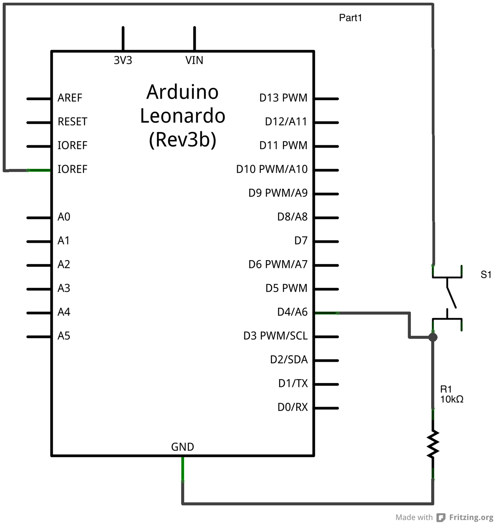 Arduino leonardo схема