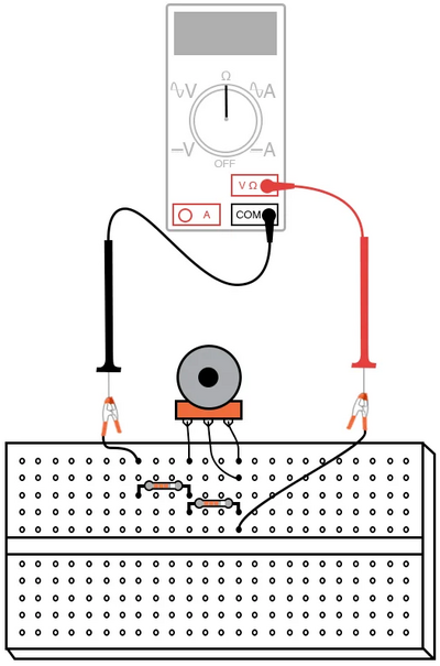 Рис. 2. Иллюстрация: комбинированная параллельно-последовательная цепь из резисторов и потенциометра.