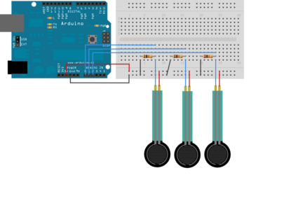 Отправка с Arduino на компьютер сразу нескольких значений, а затем их считывание при помощи скетча для Processing или Max/MSP.