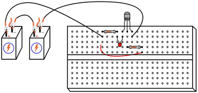 Рис. 2. Иллюстрации: транзистор в качестве переключателя.
